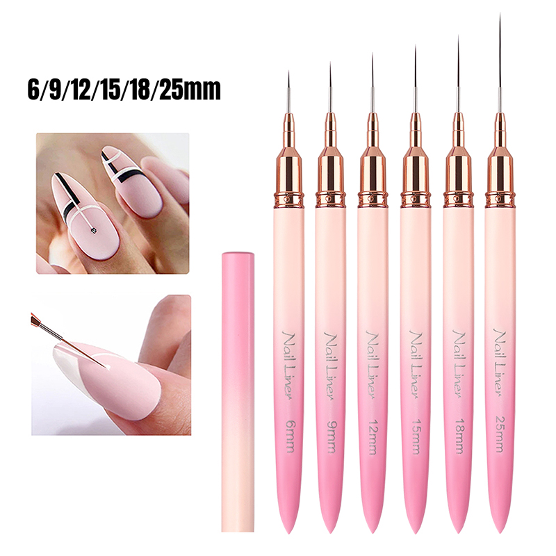 Nail Art Zone - Sweet-Z 6pcs 라이너 네일 브러쉬 얇은