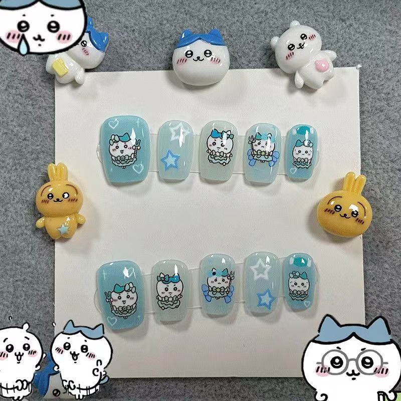 Nail Art Emerald - 네일아트 이지 하치ワレ 우사ギ 카와이 웨어링