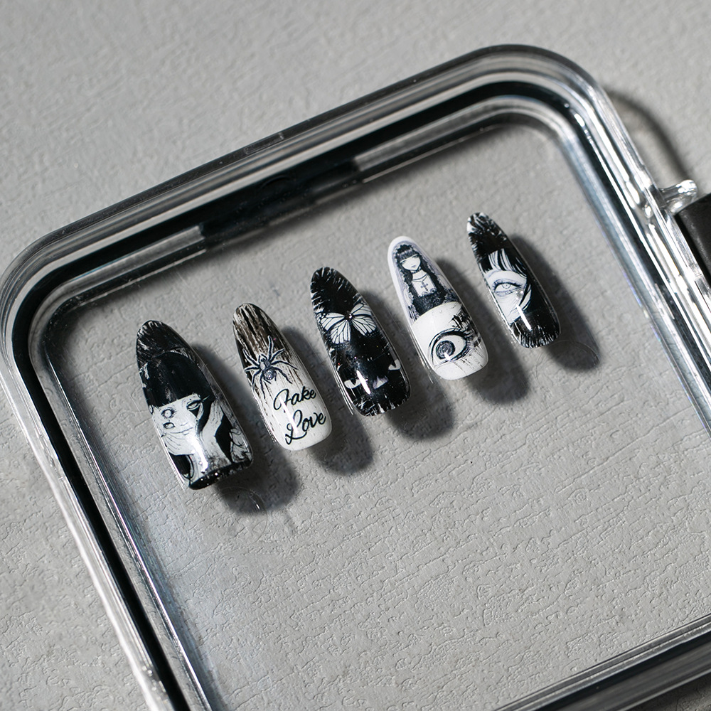 1Pc/도매 고딕 흑백 3D 네일 스티커 |   DIY - Nail Art Gothic 리뷰 및 가격
