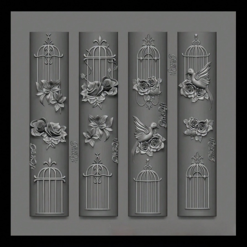 나비 캔들스틱, 장미 새장 윈드차임, 3D 소원 분수, - Nail Art Gothic 리뷰 및 가격