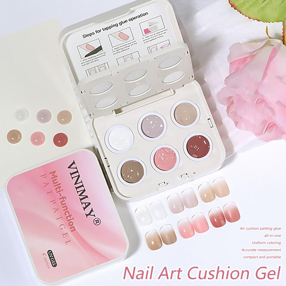 6가지 색상 핑크 팻 페인팅 젤 네일 폴리쉬 에어 쿠션 - Nail Art Gothic 리뷰 및 가격