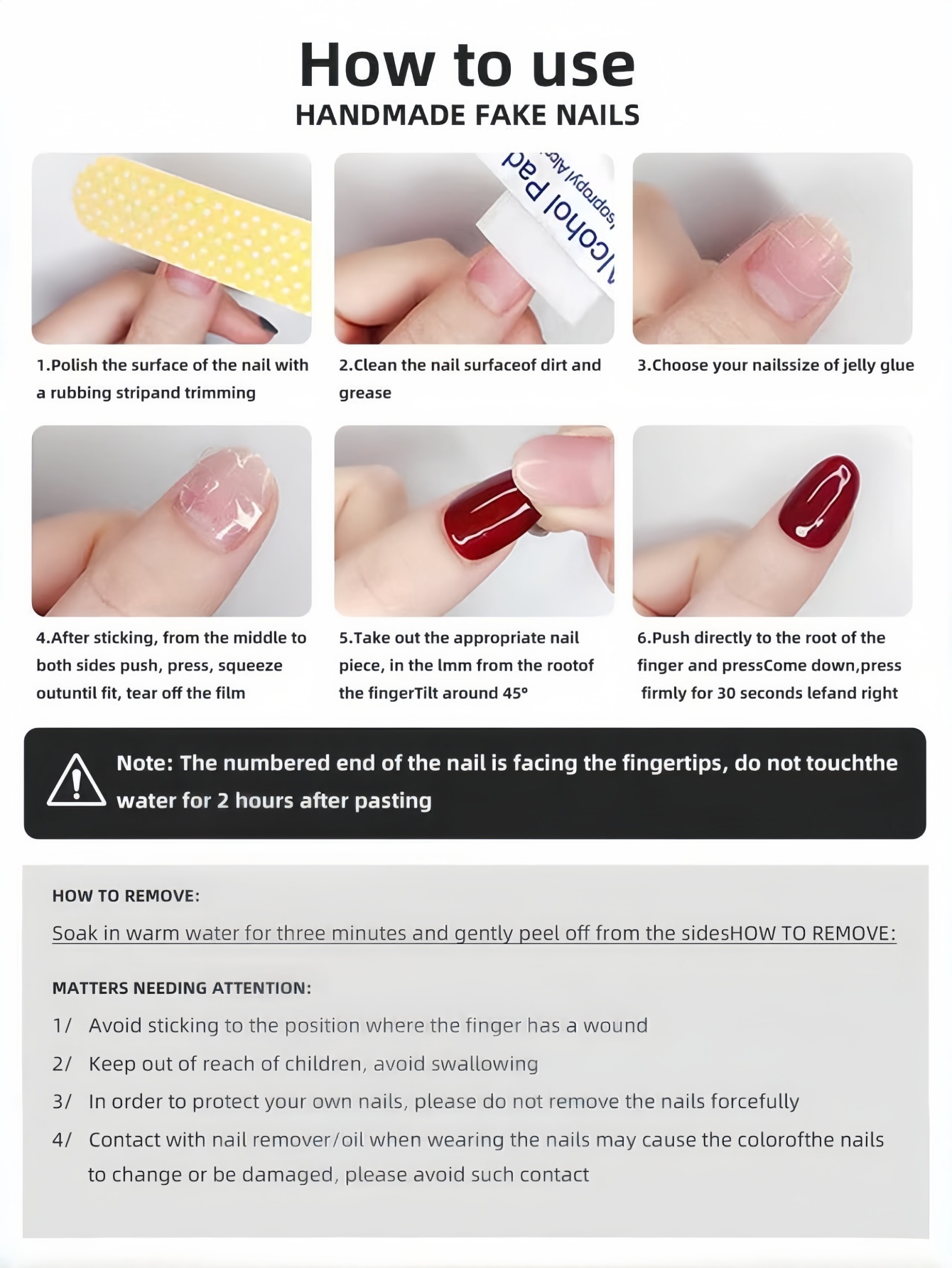 10피스 세트, 사다리꼴 모양 네일, 블랙 하트 모양  - Nail Art Glitter 리뷰 및 가격