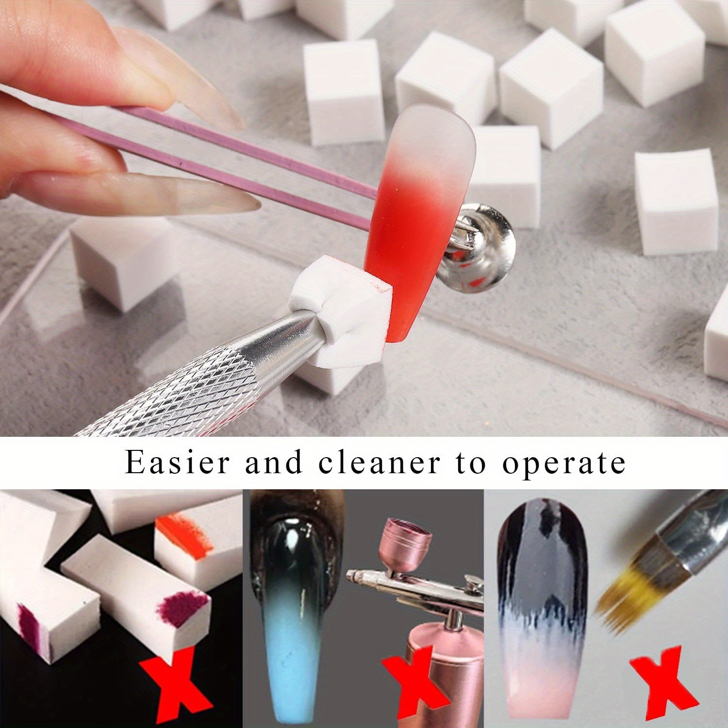 1/50/100Pcs 스퀘어 네일 아트 스폰지 세트 그 - Nail Art Pinterest 리뷰 및 가격