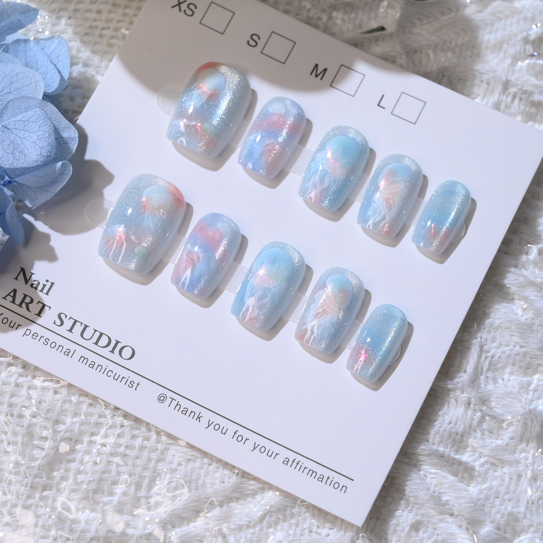 10개 여성용 컬러 드리미 해파리 새 핸드메이드 캣아이 - Nail Art Emerald 리뷰 및 가격