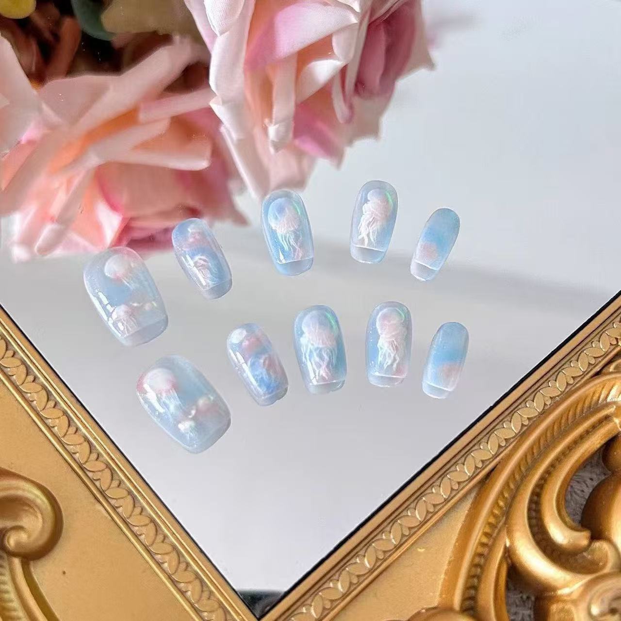 10개 여성용 컬러 드리미 해파리 새 핸드메이드 캣아이 - Nail Art Emerald 리뷰 및 가격
