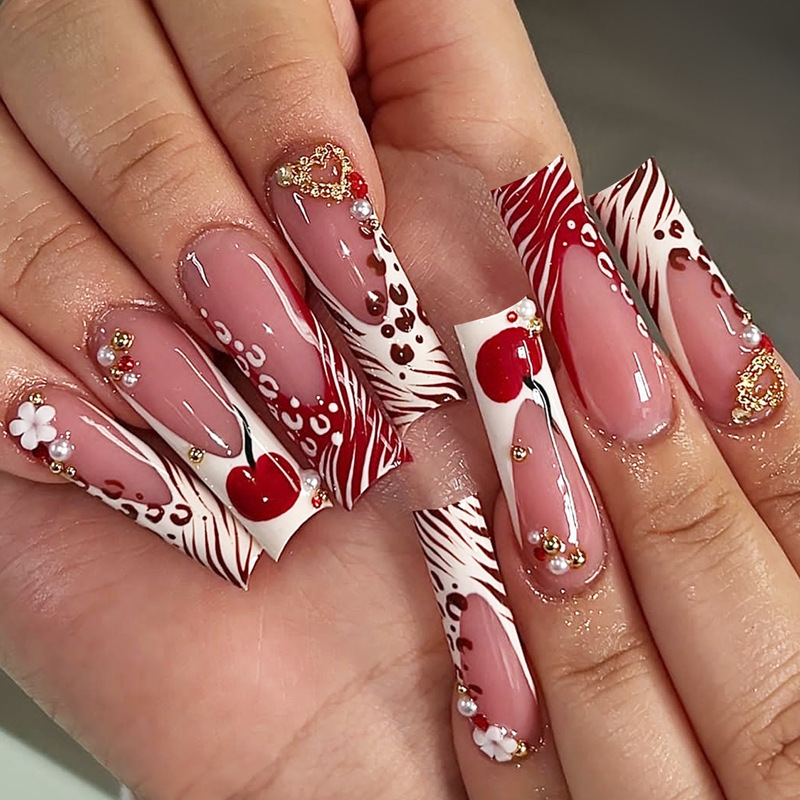 24개 롱 코핀 펜타그램 라인스톤 지브라 스트라이프 발 - Nail Art Glitter 리뷰 및 가격