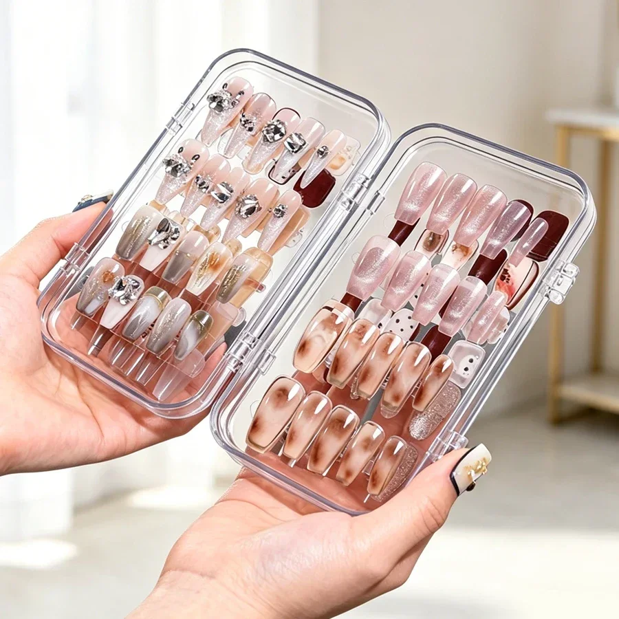 투명 접이식 프레스온 네일 보관함, 살롱 및 DIY 네 - Nail Art Vector 리뷰 및 가격