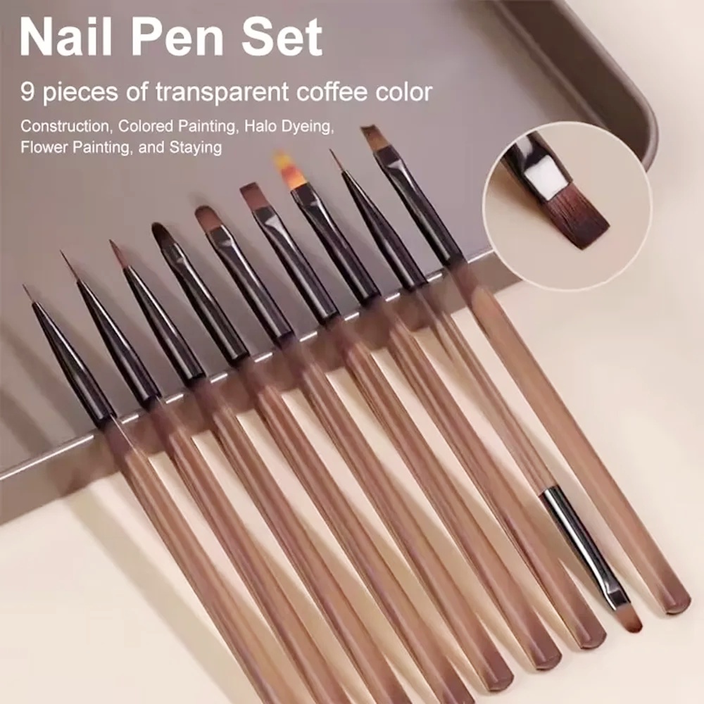 9PCS 네일 브러쉬 네일 아트 디자인 네일 팁 디스플 - Nail Art Vector 리뷰 및 가격