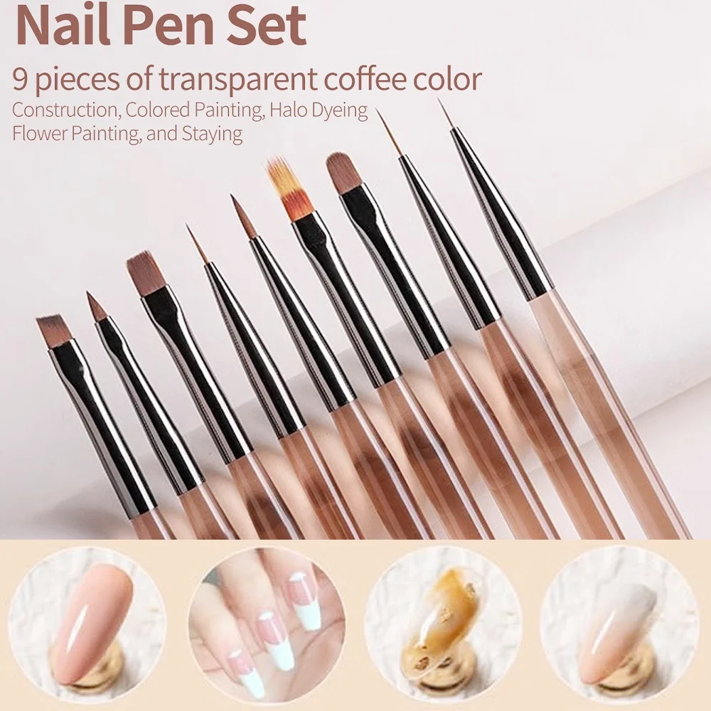 9PCS 네일 브러쉬 네일 아트 디자인 네일 팁 디스플 - Nail Art Vector 리뷰 및 가격